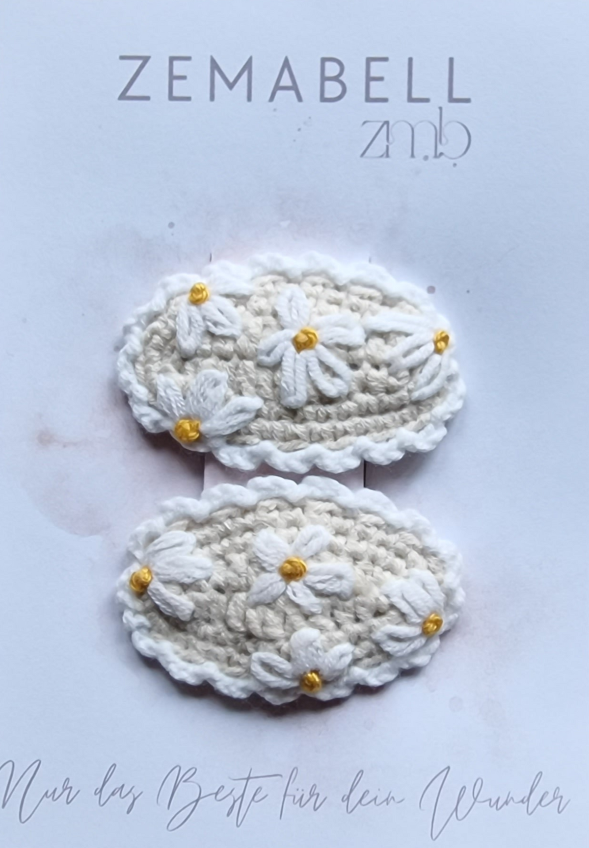 Gehäkelte Haarspange "Fully Flower"