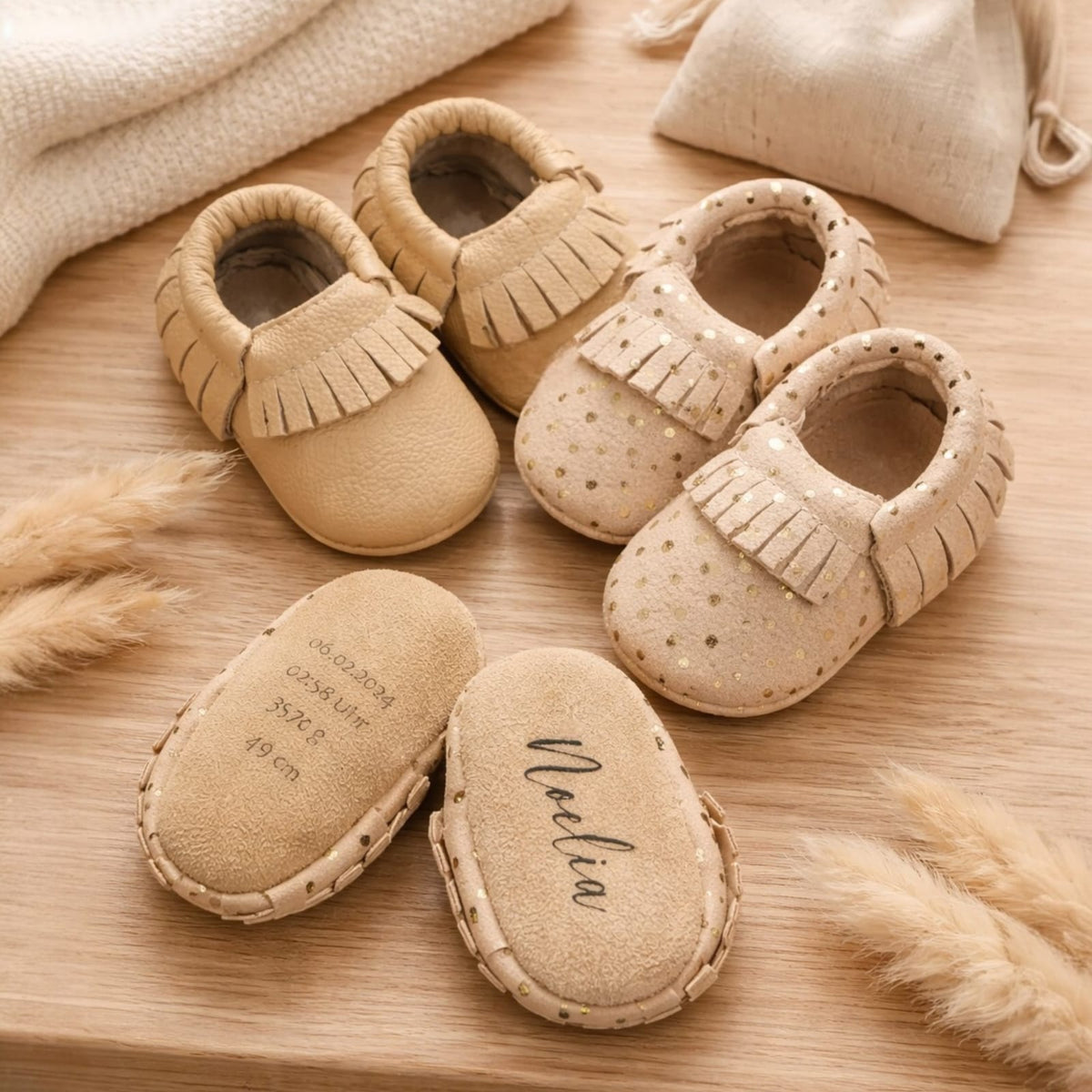 Krabbelschuhe mit Gravur