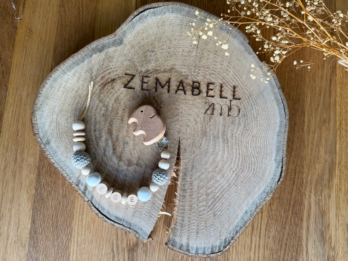Schnullerkette personalisierbar Elephant