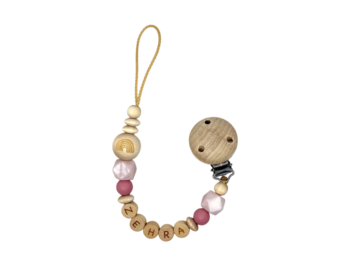 Schnullerkette "Purple Marble"