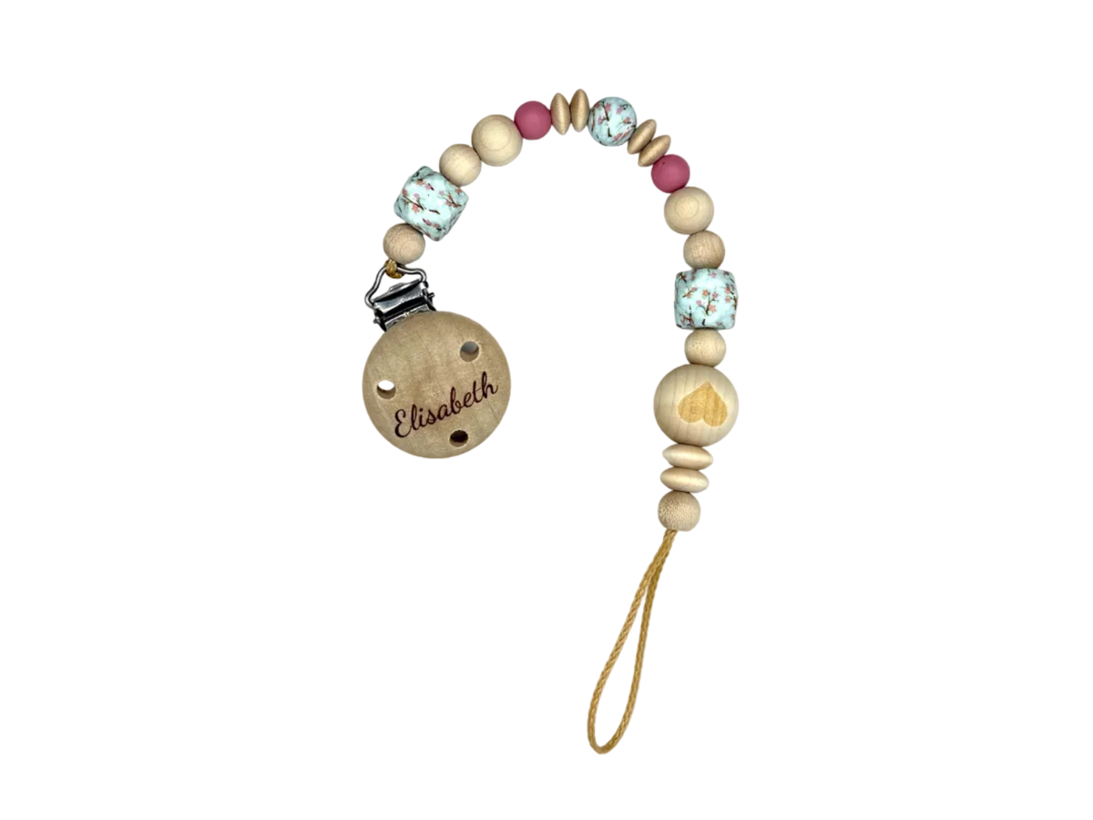 Schnullerkette "Marbly Flowers"