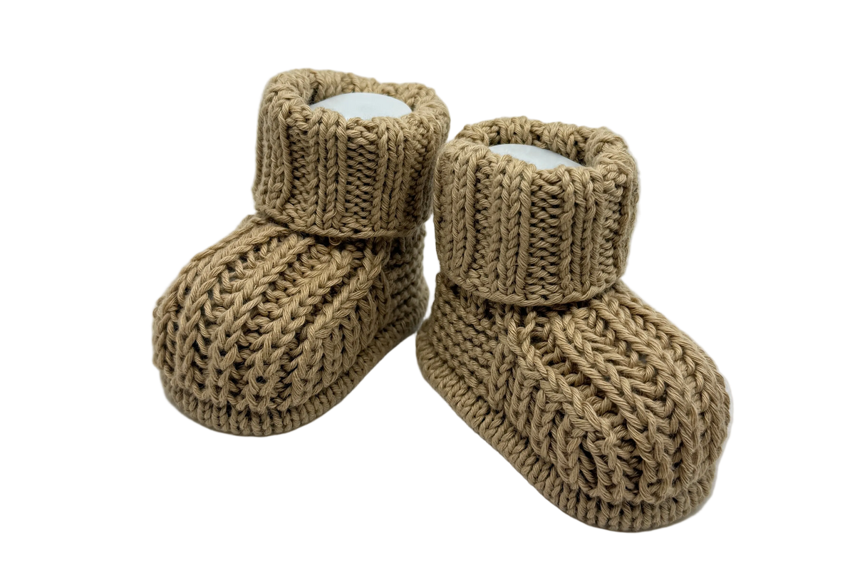 Premium Strickschuhe "cozy" Beige