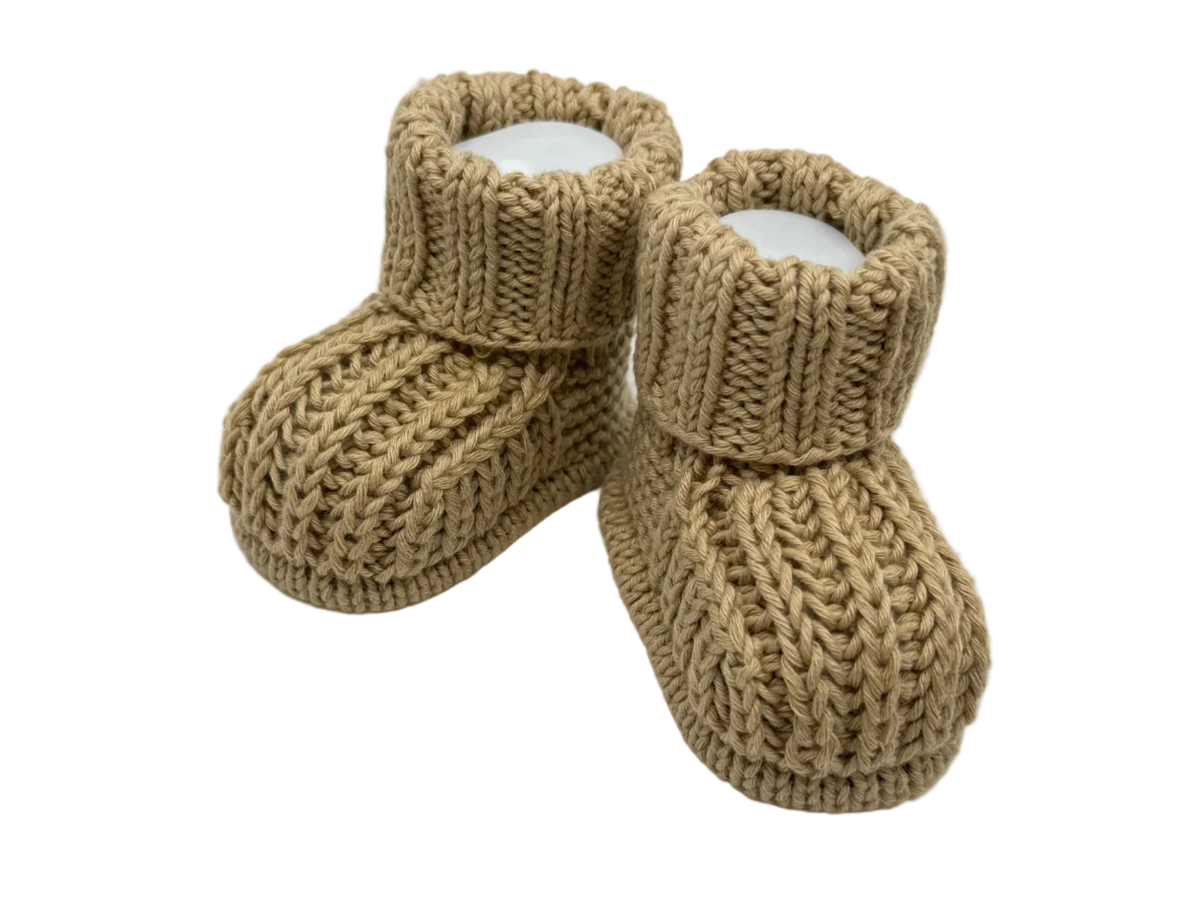 Premium Strickschuhe "cozy" Braun