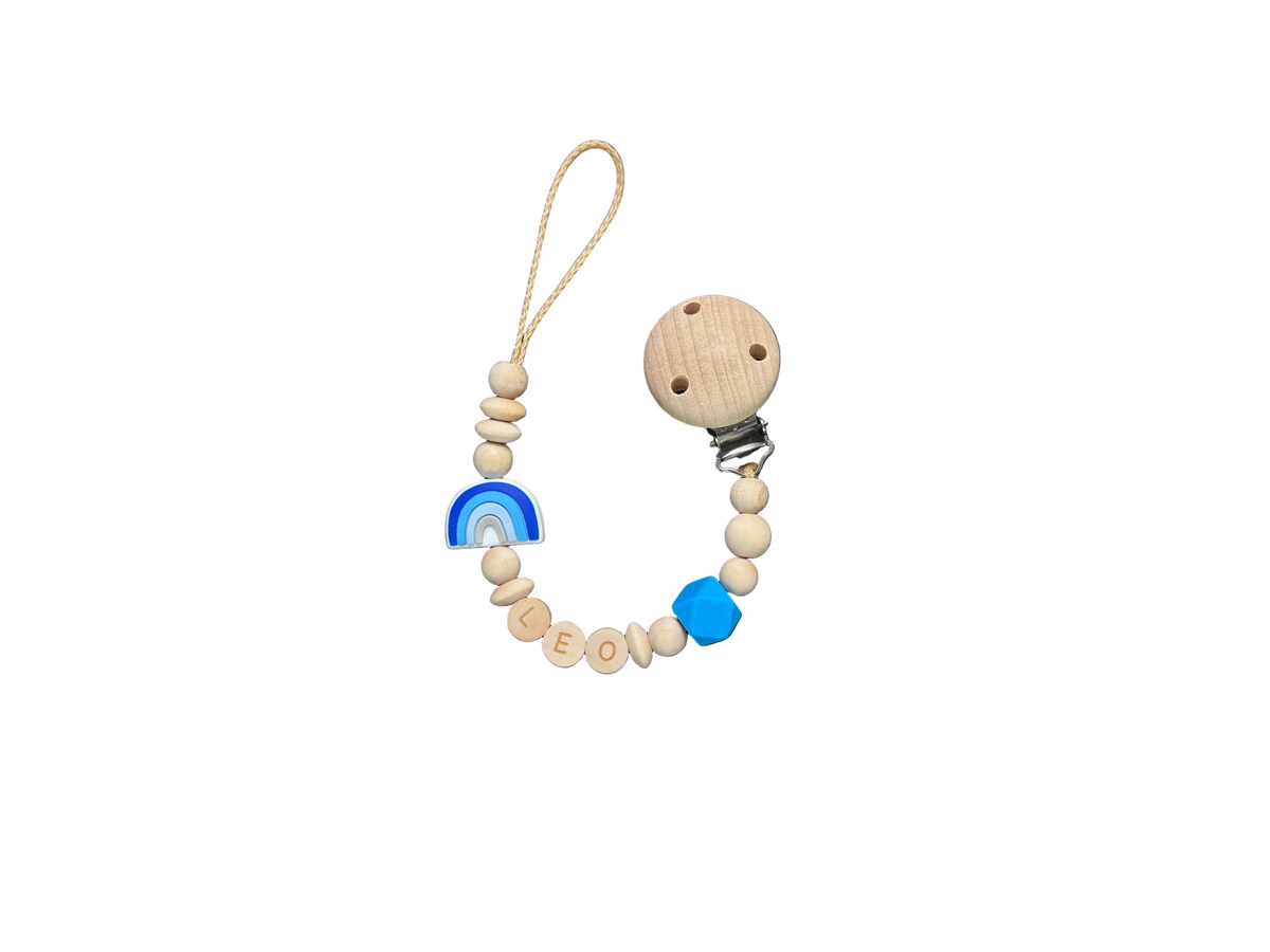 Schnullerkette Rainbow Blue