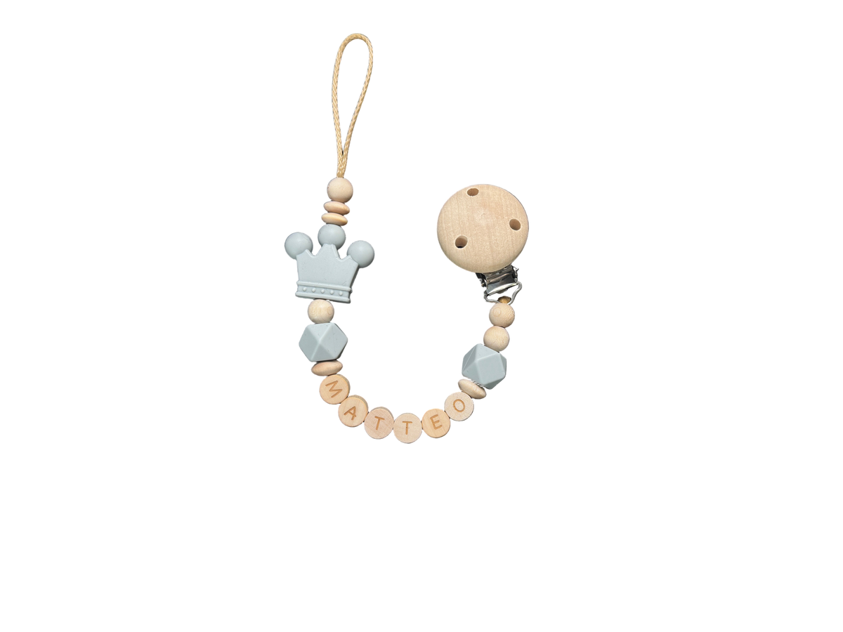 Schnullerkette "prince and princess"