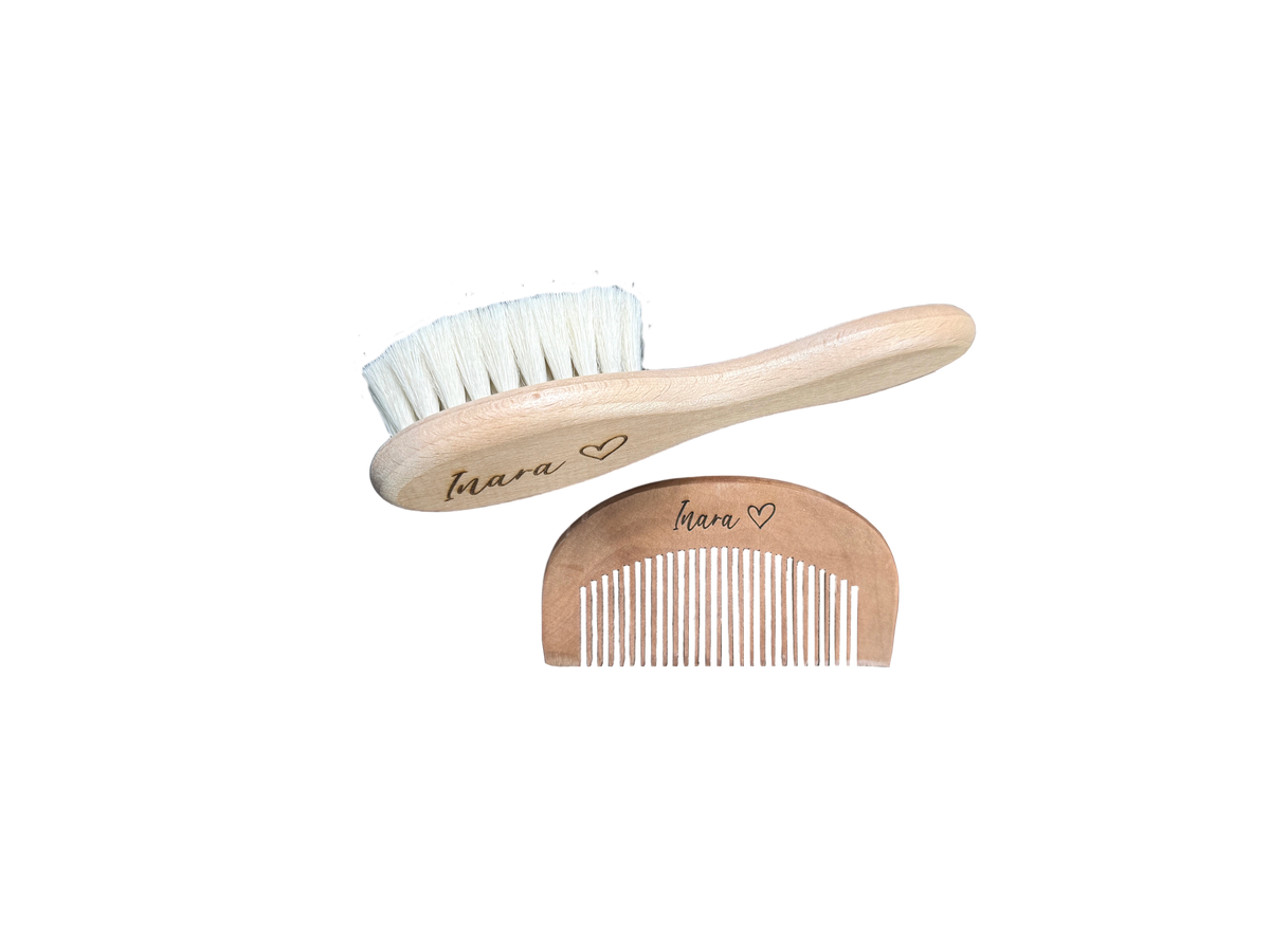 Haarbürste & Kamm mit Gravur