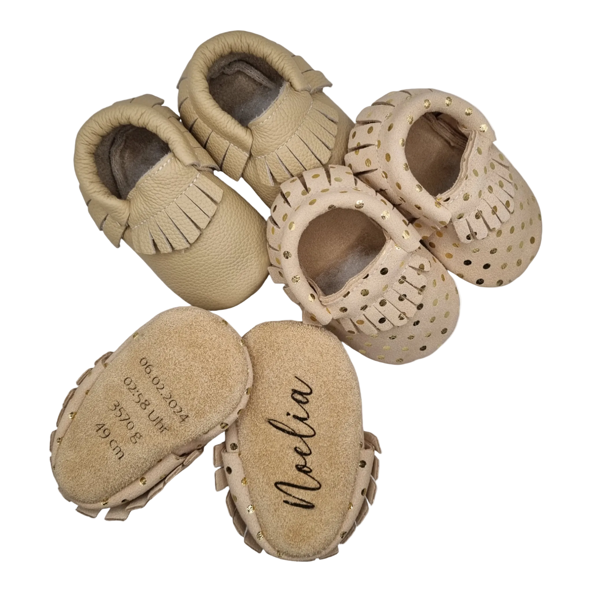 Krabbelschuhe mit Gravur