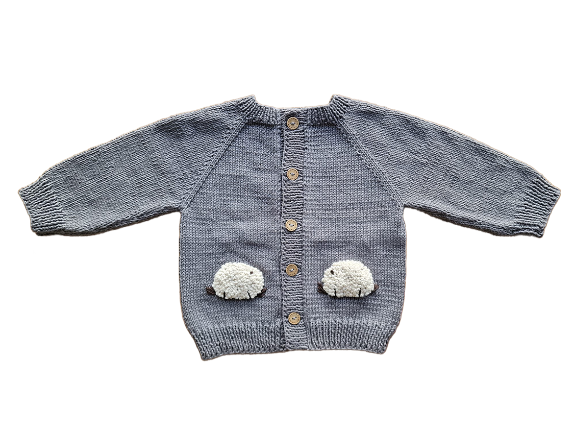 Cardigan premium "mouton" avec broderie mouton