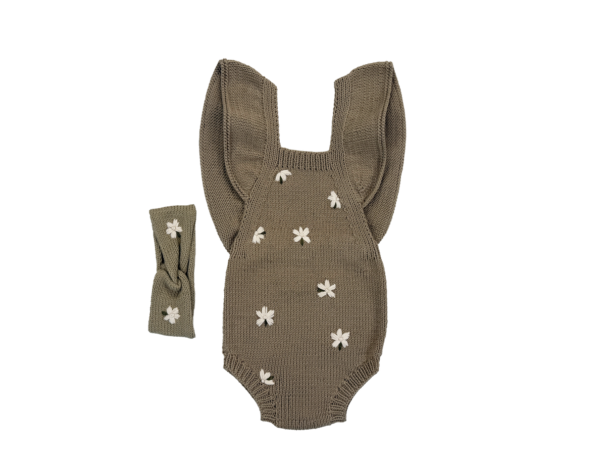 Premium Strick-Romper "Blossom"