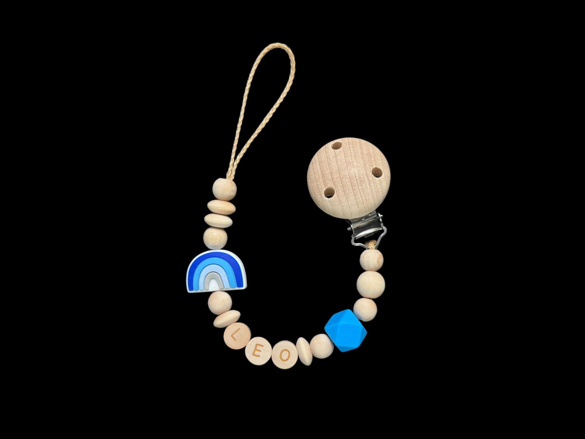 Schnullerkette Rainbow Blue