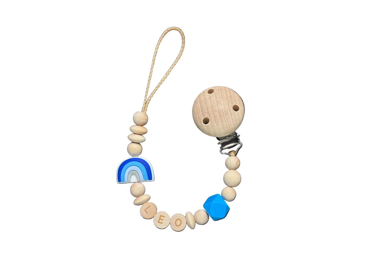 Schnullerkette Rainbow Blue