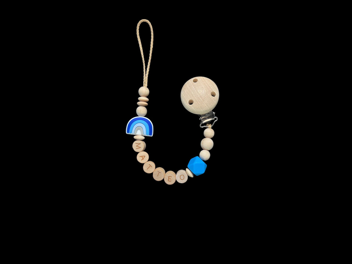 Schnullerkette Rainbow Blue