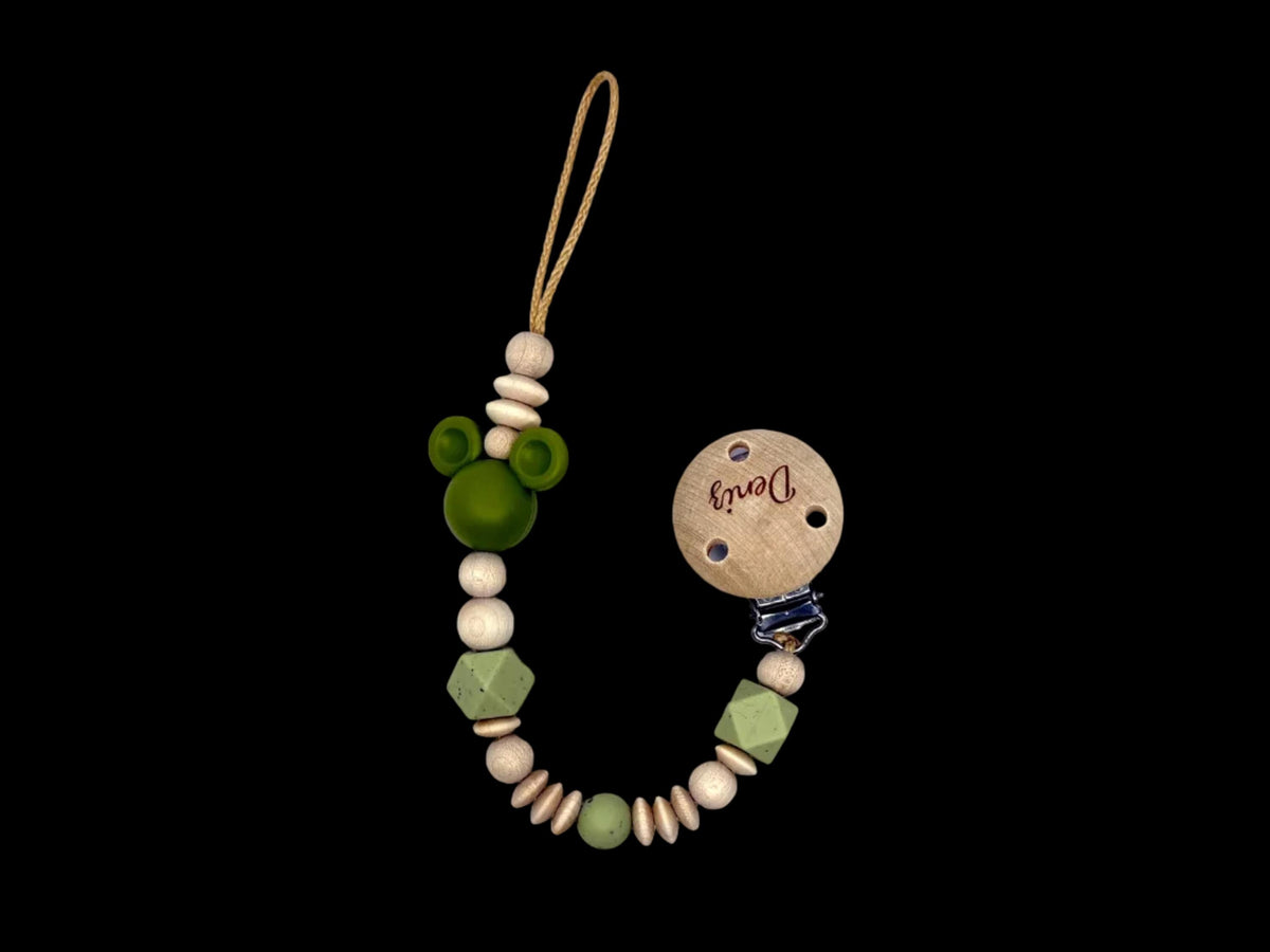 Schnullerkette "Green Mickey"