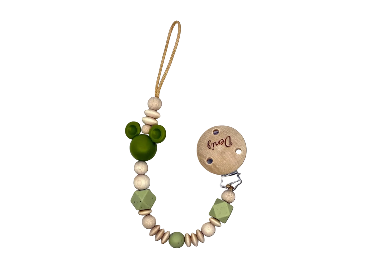 Schnullerkette "Green Mickey"