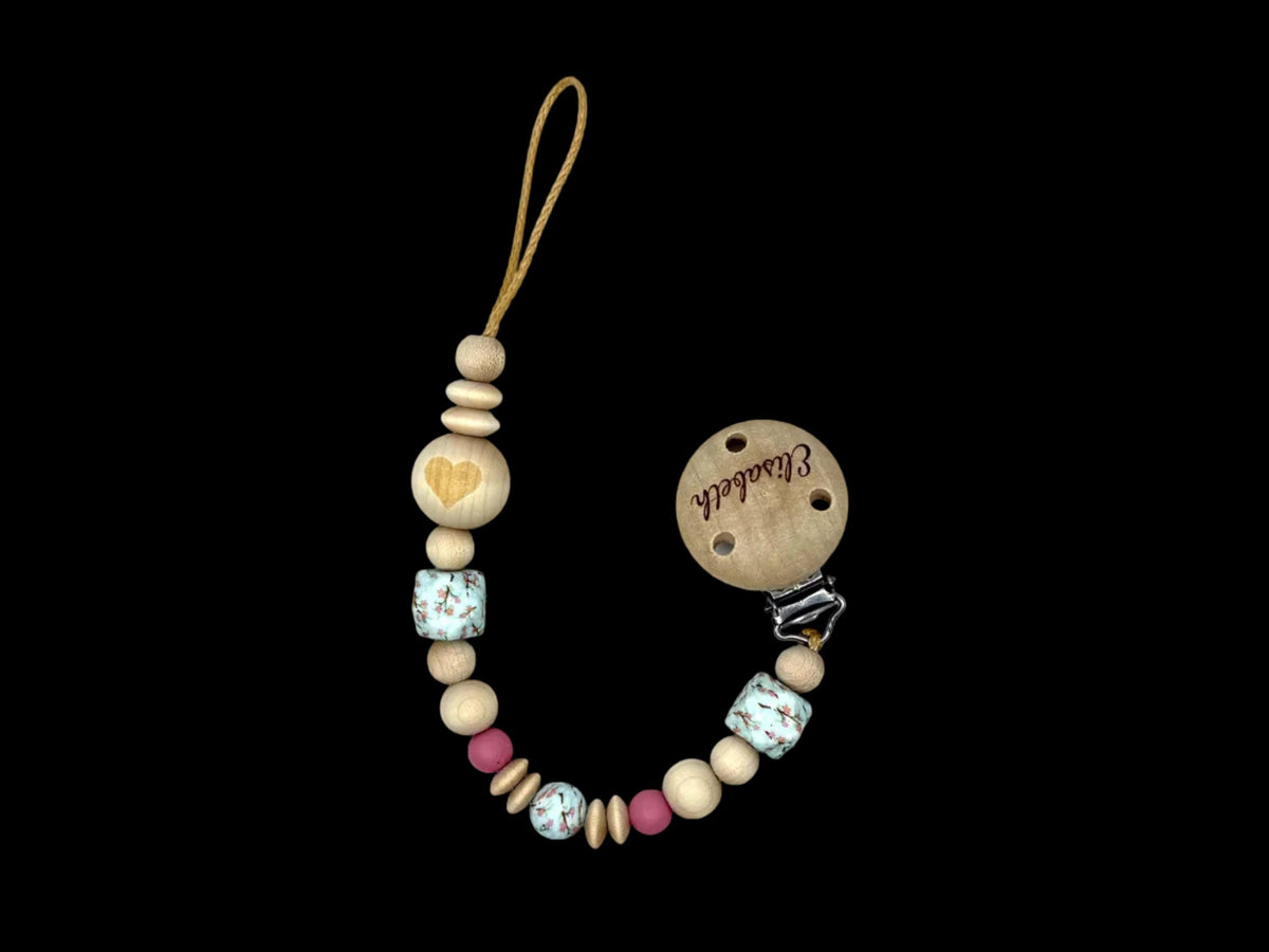Schnullerkette "Marbly Flowers"