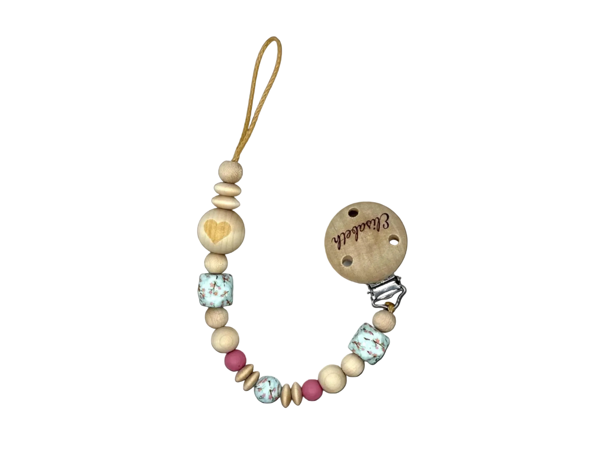 Schnullerkette "Marbly Flowers"