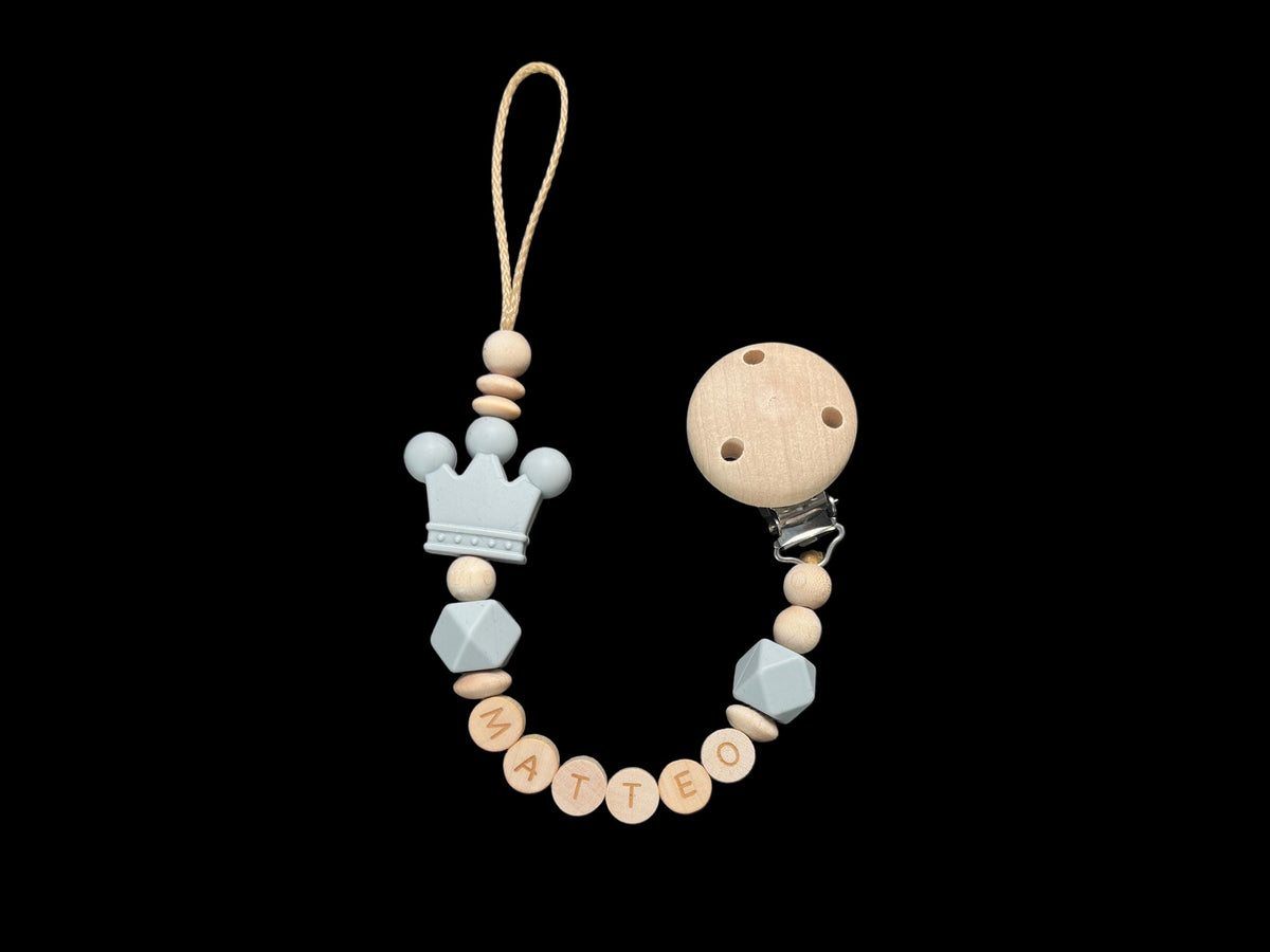 Schnullerkette "prince and princess"