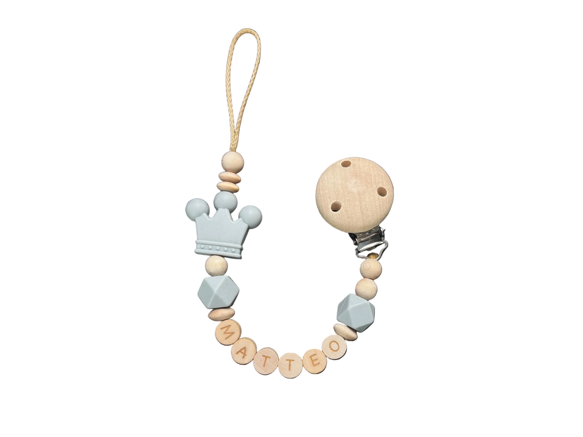 Schnullerkette "prince and princess"