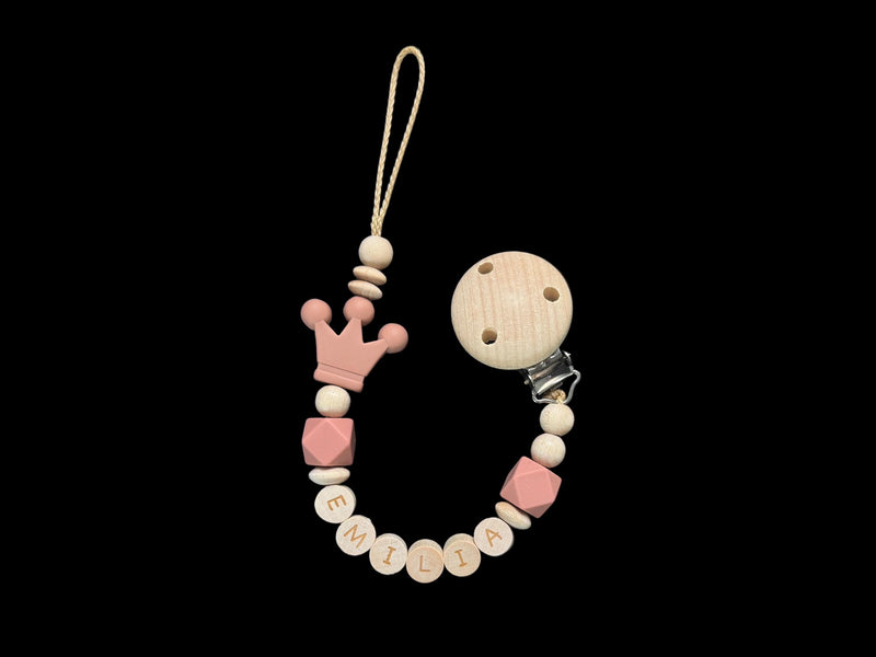 Schnullerkette "prince and princess"