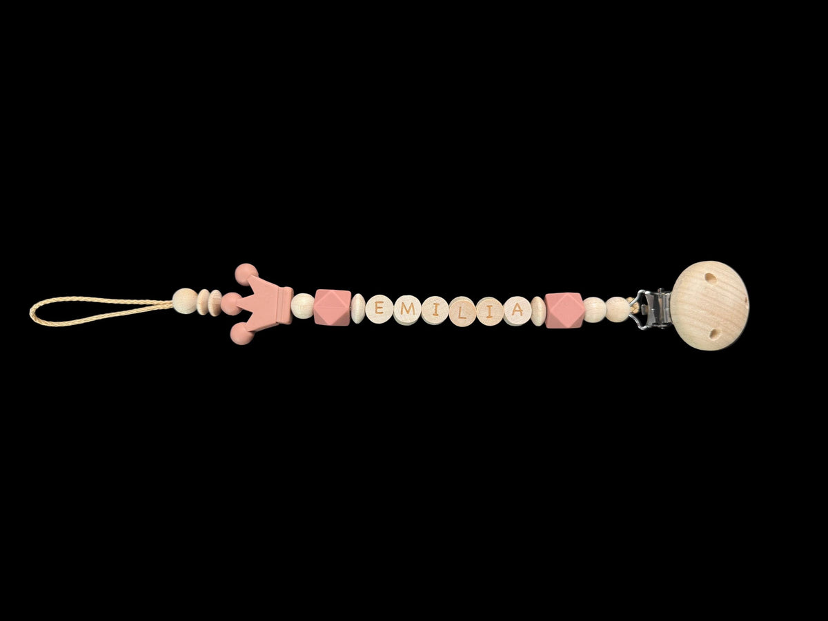 Schnullerkette "prince and princess"